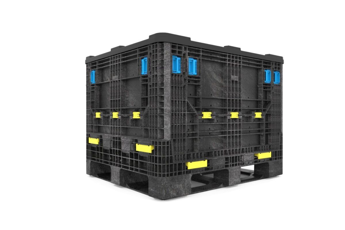 A collapsible bulk bin on a white background.
