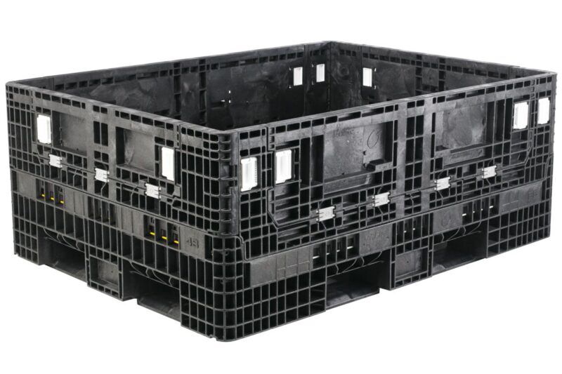 A collapsible bulk container on a white background.